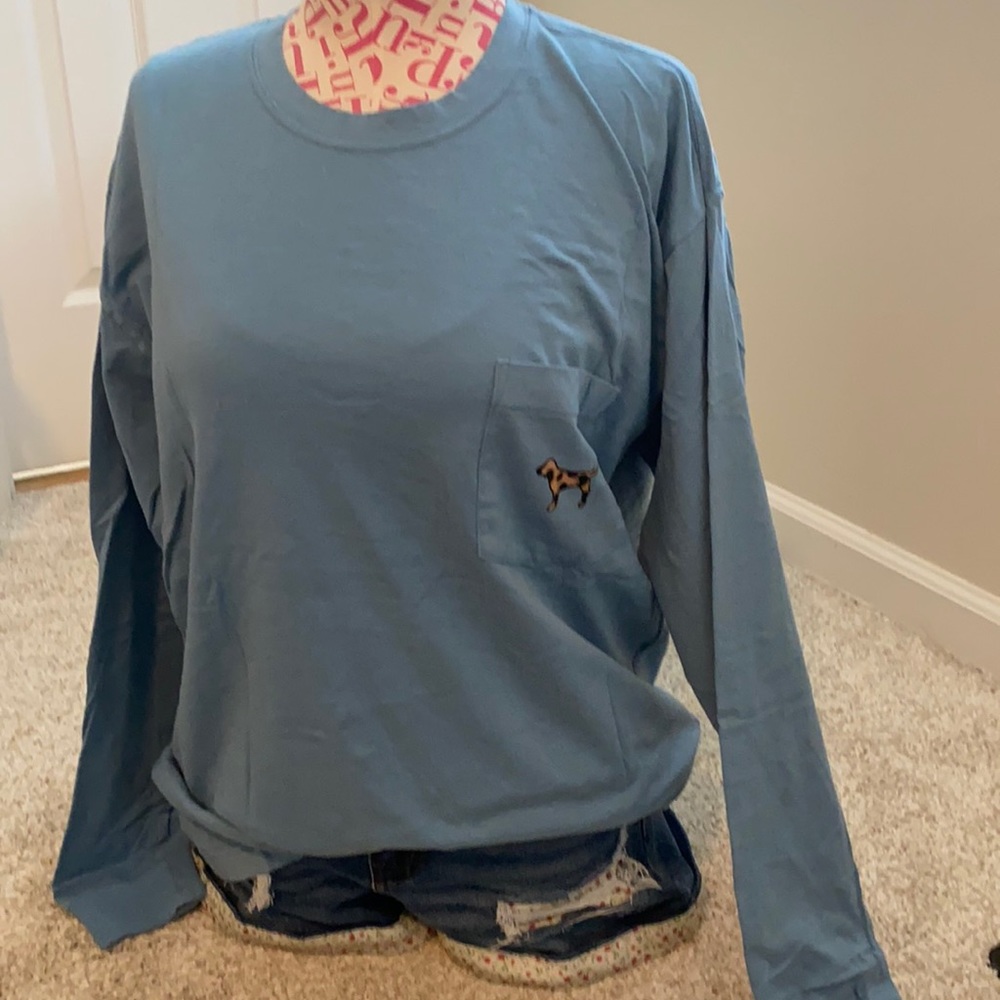 Vs pink long sleeve cheetah tee